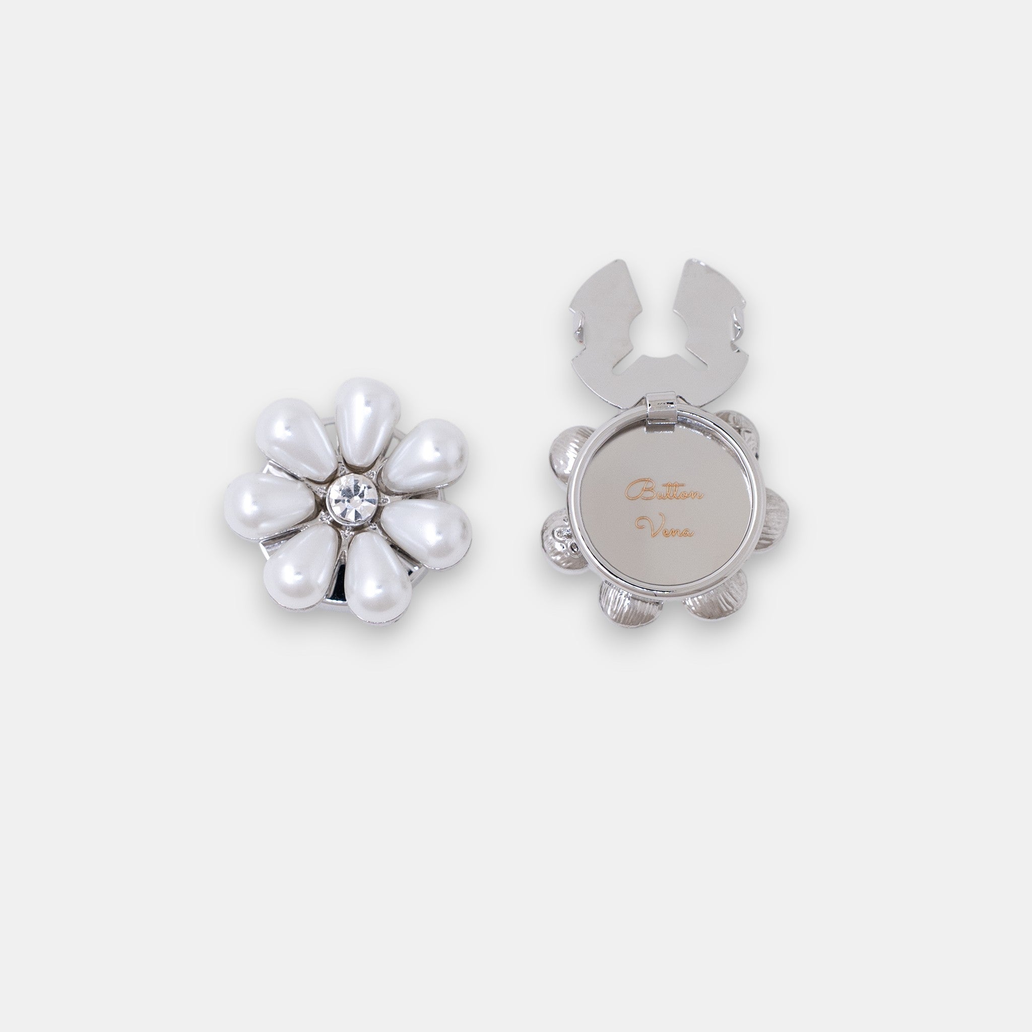 Maya Button Cover Set – Seven-Pearl Botanical Bloom for Everyday Elegance